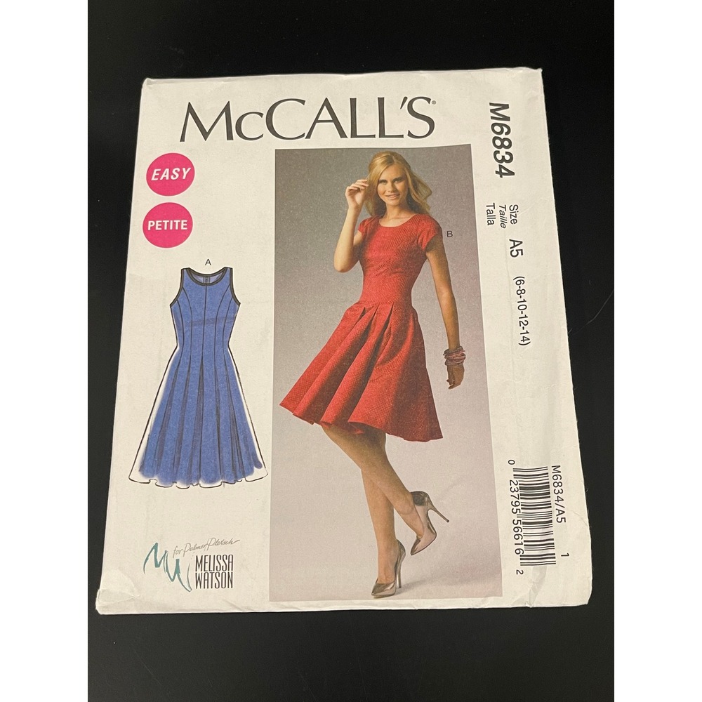 00248 - McCall's M6834 Sewing Pattern Misses Petite Dress Size A5 (6-14) UNCUT‎